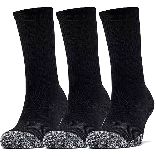 Under Armour Unisex Socken HeatGear Crew 3er-Pack, Schwarz