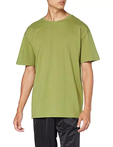 Urban Classics Camiseta básica de manga corta, cuello redondo normal