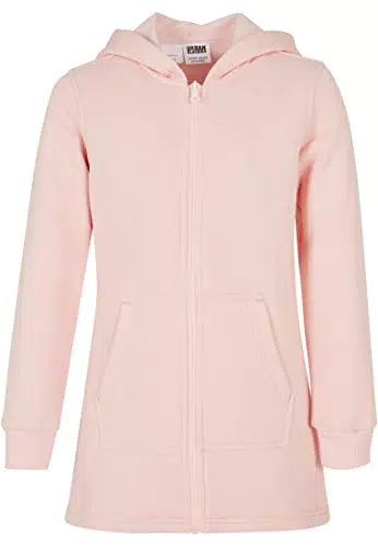 Urban Classics Girl's Girls Sweat Parka Sweatshirt, pink