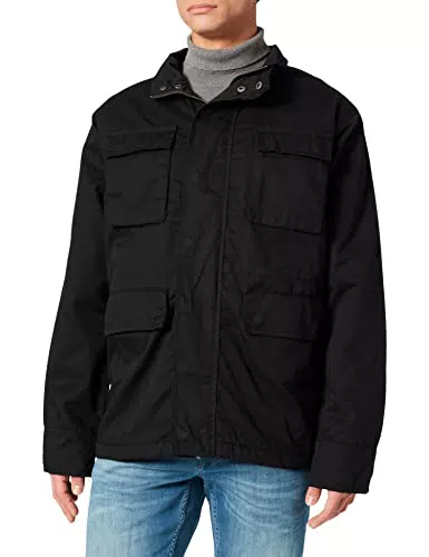 Urban Classics Herren Big M-65 Jacket Jacke, Black, M