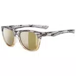 uvex LGL 48 CV - Sonnenbrille für Damen und Herren - verspiegelt - konstraststeigernd - amber transparent/mirror champagner - one size