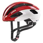uvex rise cc - sicherer Performance-Helm für Damen und Herren - individuelle Größenanpassung - optimierte Belüftung - red-white - 52-56 cm