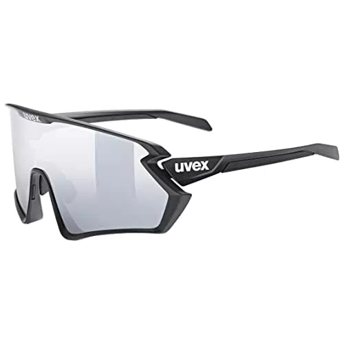 uvex sportstyle 231 2.0 Set - Sportbrille für Damen und Herren - inkl. Wechselscheiben - beschlagfrei - black matt/silver - one size