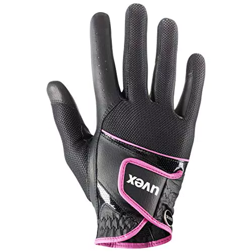uvex sumair - flexibler Reithandschuh für Damen und Herren - strapazierfähig - optimale Belüftung - black-pink - 9