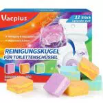 Vacplus WC Reiniger - Bunte Wasserkastenwürfel zur Toiletten-Spülkastenreinigung mit Lavendeldüften. Natürliche WC-Tabs zur Reinigung und Deodorierung