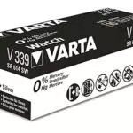 VARTA Batterien V339/SR614 Knopfzelle, 1 Stück, Silver Coin