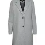 VERO MODA Damen Kurzmantel VMPaula mit Revers-Kragen 10248801 Light Grey Melange M