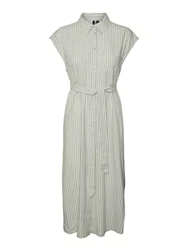 Vero Moda Women's VMMYMILO SL Calf Shirt Dress WVN GA Kleid