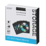 Vivanco CD/DVD Papier-Umschläge schwarz
