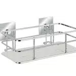 WENKO Turbo-Loc Edelstahl Wandablage Quadro - Befestigen ohne bohren
