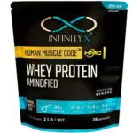Whey Protein Pulver mit 240% BCAA, 190% L-Glutamin und 86% Eiweiss - 907g Eiweiss-Pulver - Muskelaufbau - Human Muscle Code