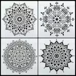 Wiederverwendbare Mandala Wand Schablonen Groß - für Scrapbooking Zeichnung Verfolgung DIY Möbel Boden Dekor Wände Fliesen Holz Stein Scrapbook Tagebuch Home