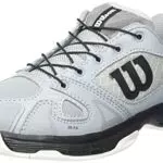 Wilson Jugend/Kinder Tennisschuhe, RUSH PRO JR QL, Grau/Schwarz/Weiß