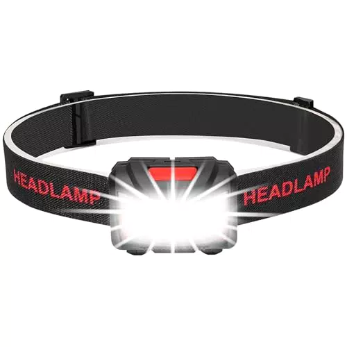 Winzwon USB Wiederaufladbare LED Stirnlampe Kopflampe mit Rotlicht