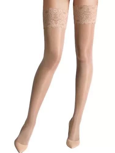 Wolford Damen Halterlose Struempfe, Stay-Up, 20 DEN