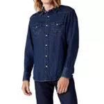 Wrangler Herren Icons Shirt, Blau, XXL