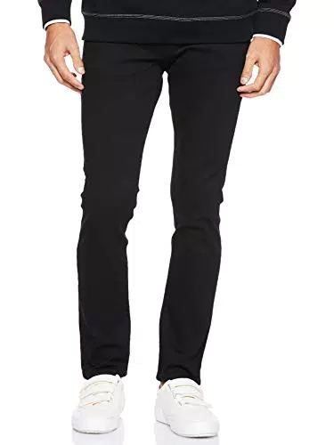 Wrangler Herren Slim Jeans Larston Black Valley, Black Valley 19a