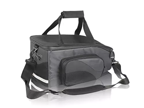 XLC Gepäckträgertasche BA-S47 - Praktischer Begleiter für unbeschwerte Radtouren - schwarz/anthrazit