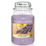 Yankee Candle Duftkerze im Glas Lemon Lavender Kerze mit langer Brenndauer bis zu 150 Stunden Perfekte Geschenke für Frauen