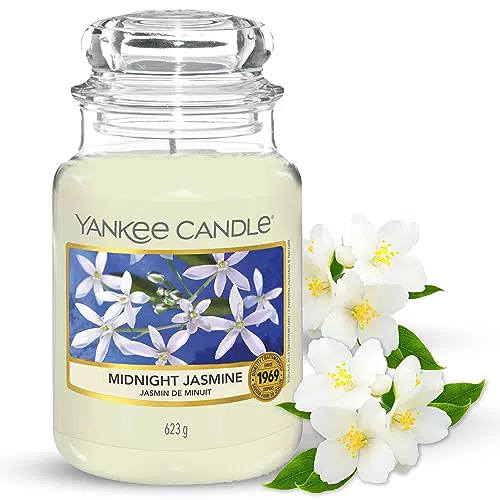 Yankee Candle Duftkerze im Glas Midnight Jasmine Kerze mit langer Brenndauer bis zu 150 Stunden Perfekte Geschenke für Frauen