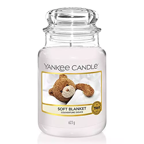 Yankee Candle Duftkerze im Glas, Soft Blanket, Brenndauer bis zu 150 Stunden