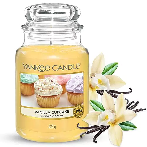 Yankee Candle Duftkerze im Glas Vanilla Cupcake Kerze mit langer Brenndauer bis zu 150 Stunden Perfekte Geschenke für Frauen