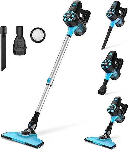 YISORA Akku Staubsauger N3, Ultraleichter 3 in 1 Staubsauger Kabellos mit Wandhalterung