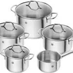 ZWILLING Flow Kochtopf-Set, 5-teilig, 4 Deckel, Induktionsgeeignet