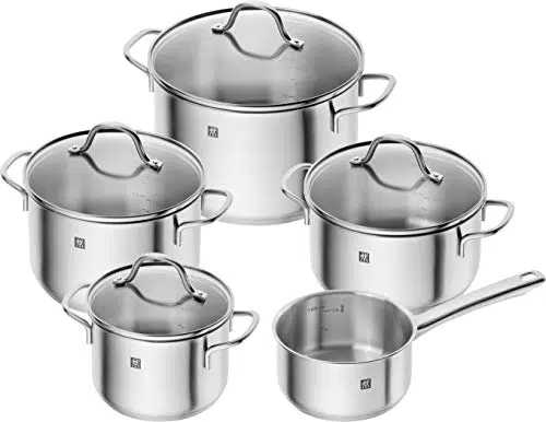 ZWILLING Flow Kochtopf-Set, 5-teilig, 4 Deckel, Induktionsgeeignet