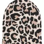 Zwillingsherz Slouch-Beanie-Mütze mit Baumwolle - Hochwertige Strickmütze mit Leo Design für Damen Mädchen Jungen 2020 - Hat - One Size - Frühjahr Sommer Herbst und Winter - beige