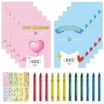 10er Set Hochzeitsmalbuch, Malbuch Hochzeit, Gastgeschenke Hochzeit Mit Stickern Und Stiften