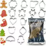 20er Ausstechform Set - für Backen Weihnachten & XMAS - Steckform & Keksausstecher & Plätzchenausstecher & Ausstecher