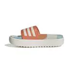 adidas Damen Adilette Platform Slippers, FTWR White/FTWR White/semi Coral