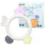 akolik Beißring für Babys, Beißring Baby Beißspielzeug aus Silikon