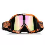 Akozon Motorradbrillen Winddichte Staubschutzbrille Motorrad Goggles Crossbrille Sportbrille Verstellbar Elastische Rennbrille Augenschutz Outdoor Sandbrille Schutzbrille