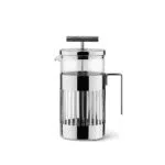 Alessi 9094/8 - Pressofilter aus Edelstahl 18/10 Glänzend Poliert und Hitzebeständigem Glas