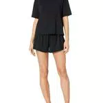 Amazon Aware Damen Set mit kurzärmligem T-Shirt und kurzer Hose aus Baumwollmodal in lockerer Passform