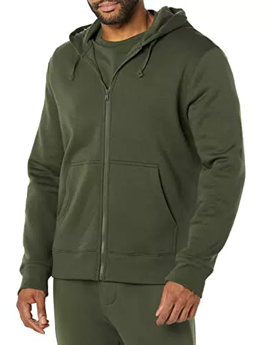 Amazon Aware Herren Fleece-Kapuzenpullover mit Durchgägigem Reißverschluss