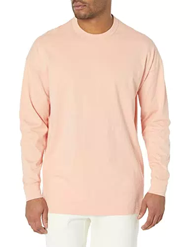Amazon Aware Herren Oversize-T-Shirt mit Langen Ärmeln aus Schwerer Baumwolle