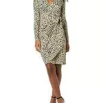 Amazon Essentials Damen Klassisches Wickelkleid mit Langen Ärmeln