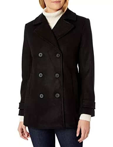 Amazon Essentials Damen Langärmelige Plüschjacke im Caban-Stil