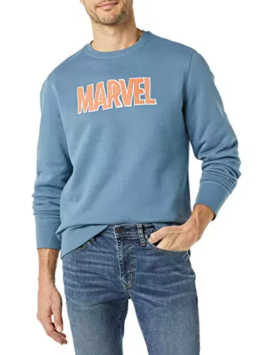 Amazon Essentials Disney, Marvel, Star Wars Herren Fleecesweatshirt mit Rundhalsausschnitt