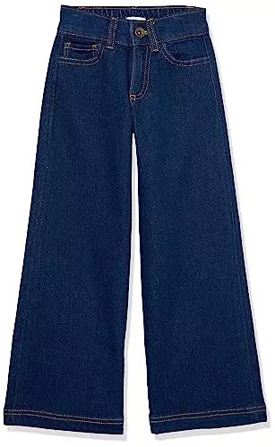 Amazon Essentials Mädchen Jeans mit Weitem Bein, Dunkles Indigo