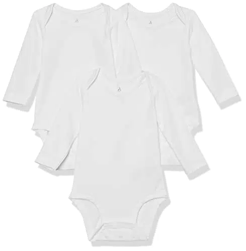 Amazon Essentials Unisex Baby Langärmliger Body aus Baumwoll-Stretchjersey