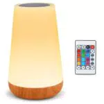 Amouhom LED Nachtlicht mit Fernbedienung, 13 Farben Touch Control Nachttischlampe