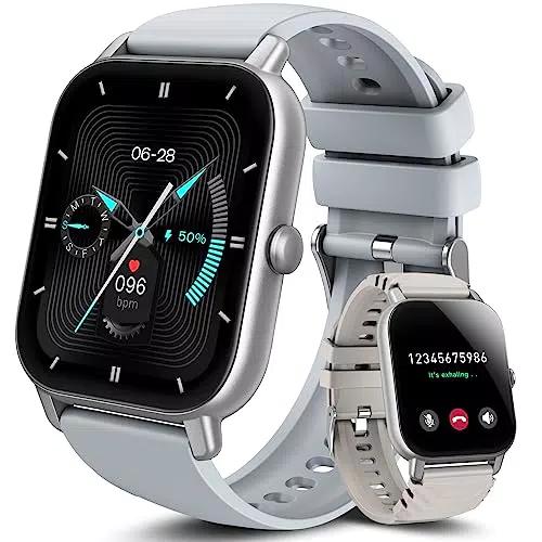 Aptkdoe Smartwatch Damen Herren mit Bluetooth Anrufe