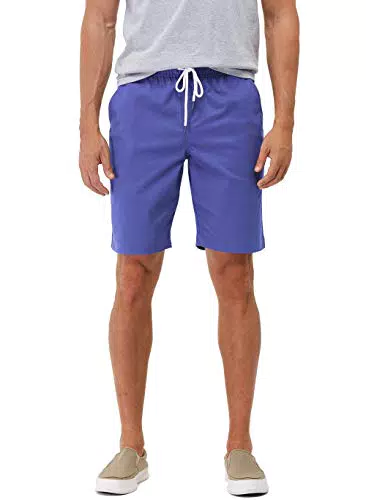 Arcweg Shorts Herren Kurze Hose Chino Elastisch Atmungsaktiv Freizeit Shorts Sommer Baumwolle Sport Shorts Jungen Mit Gummizug Wanderhose Regular Fit Blau S