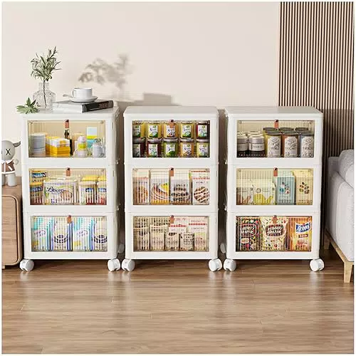 ARSTPEOE 30L x 3 Organisation und Aufbewahrung Stapelbare mit Deckel