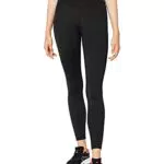 AURIQUE Damen Sportleggings mit Hohem Bund, Schwarz