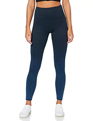 AURIQUE Damen Sportleggings mit Hohem Bund, Schwarz Traube Herzen